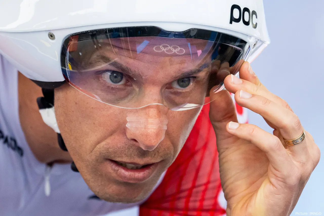 Rui Costa tijdens de Olympische Spelen in Parijs 2024