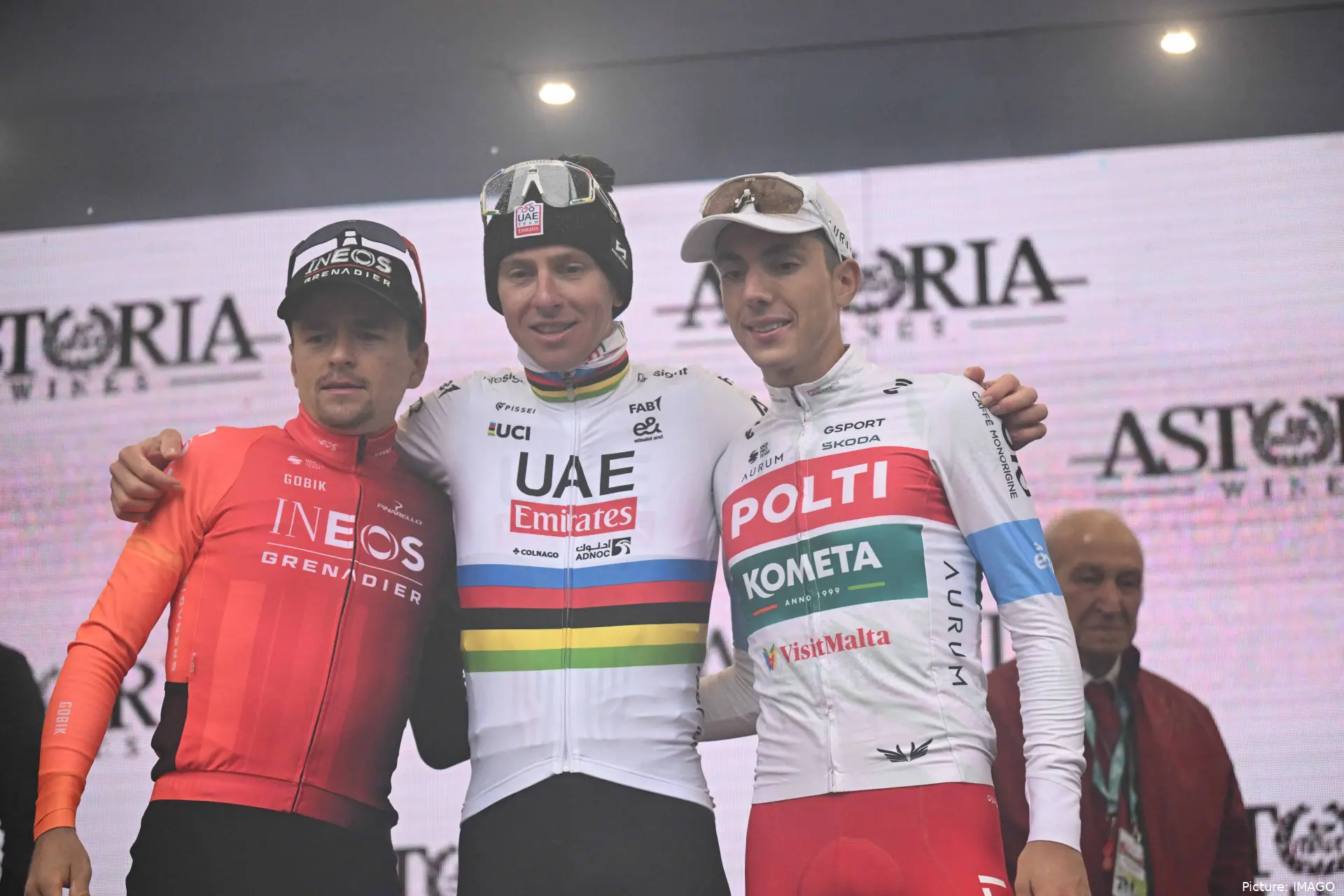 Davide Piganzoli, en la temporada 2024 con el Polti de Alberto Contador