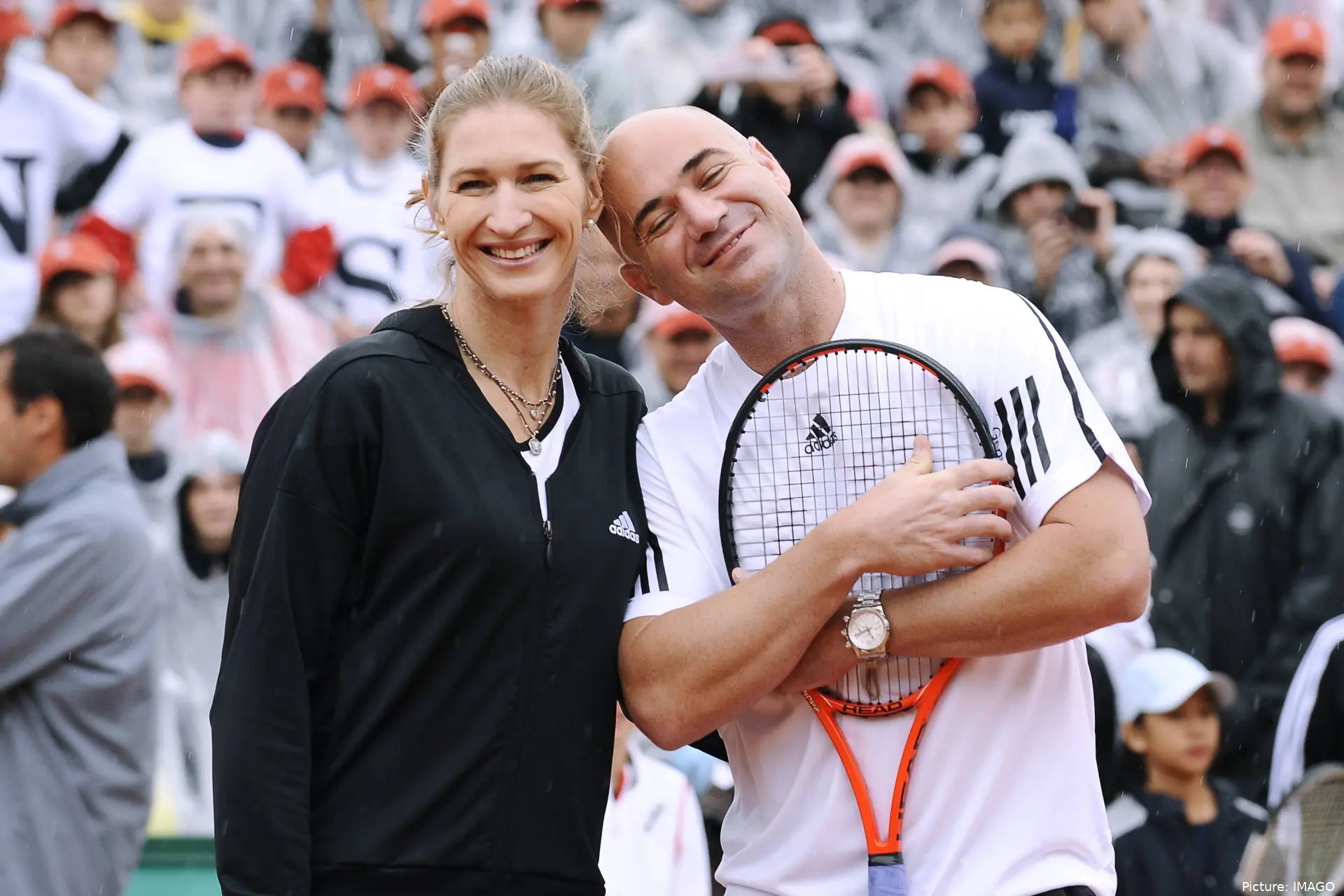 Agassi in picture with wife Steffi Graf.