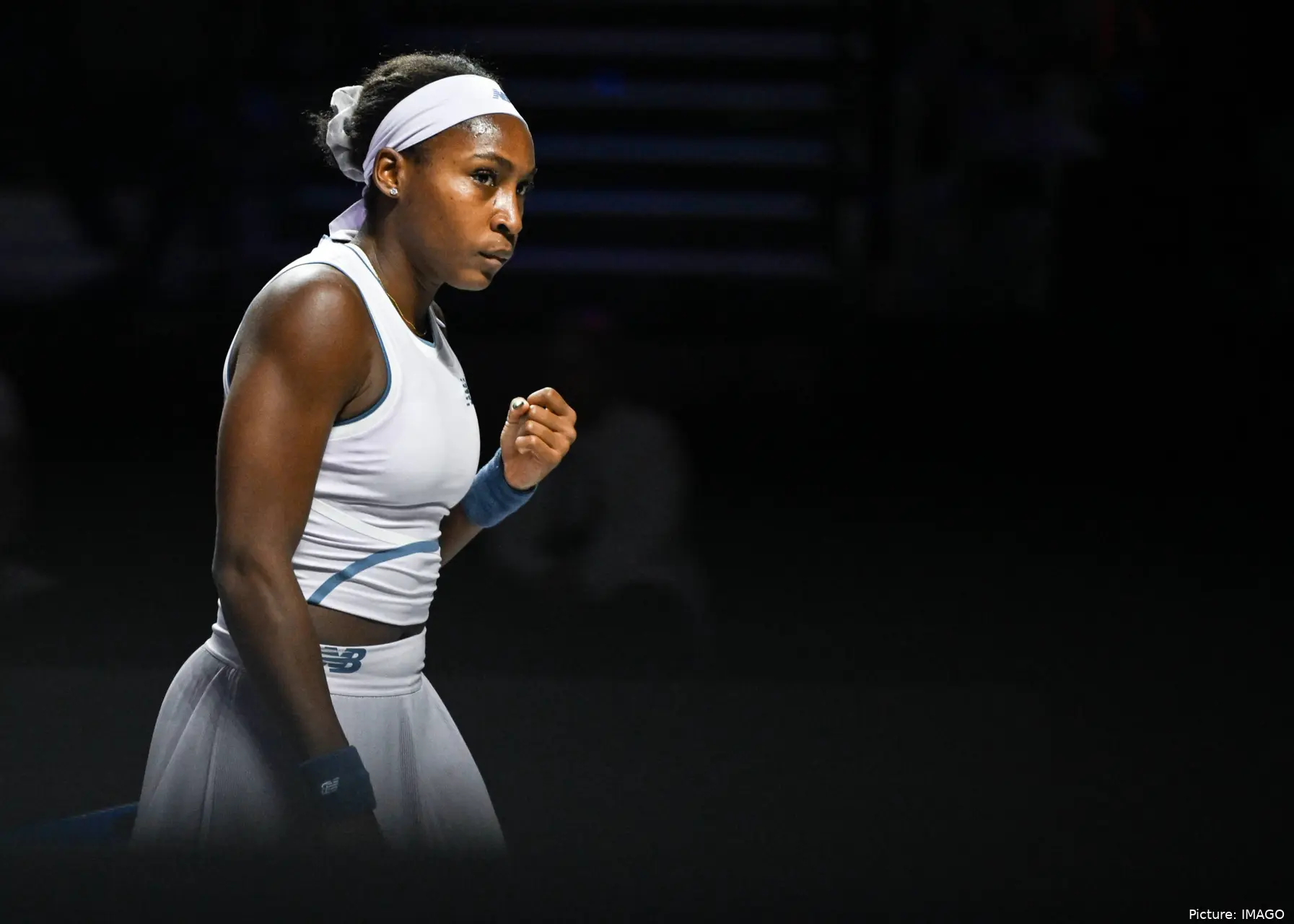 Coco Gauff on court