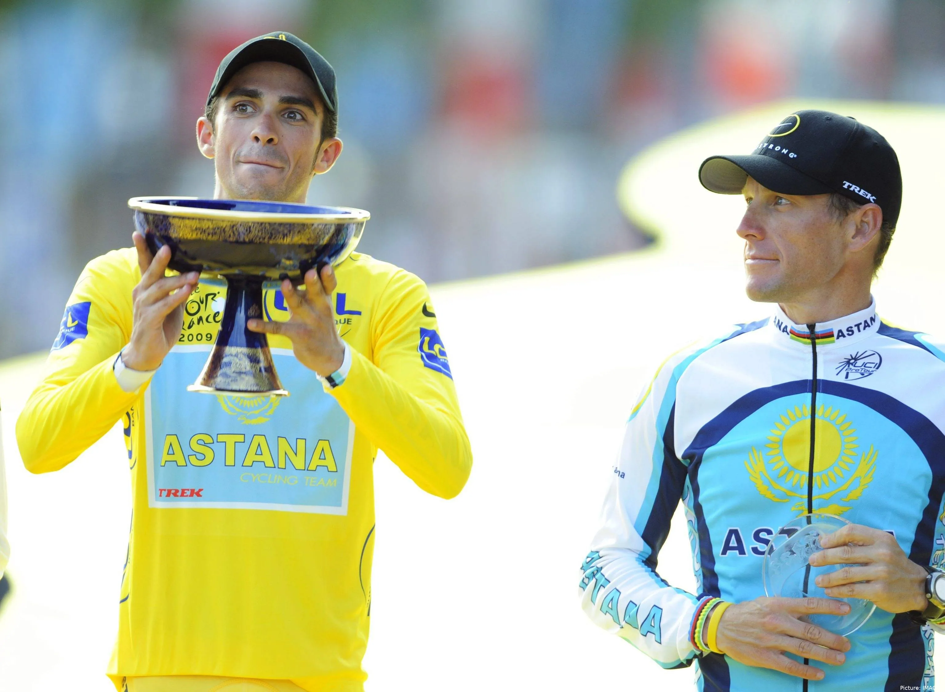 Alberto Contador und Lance Armstrong