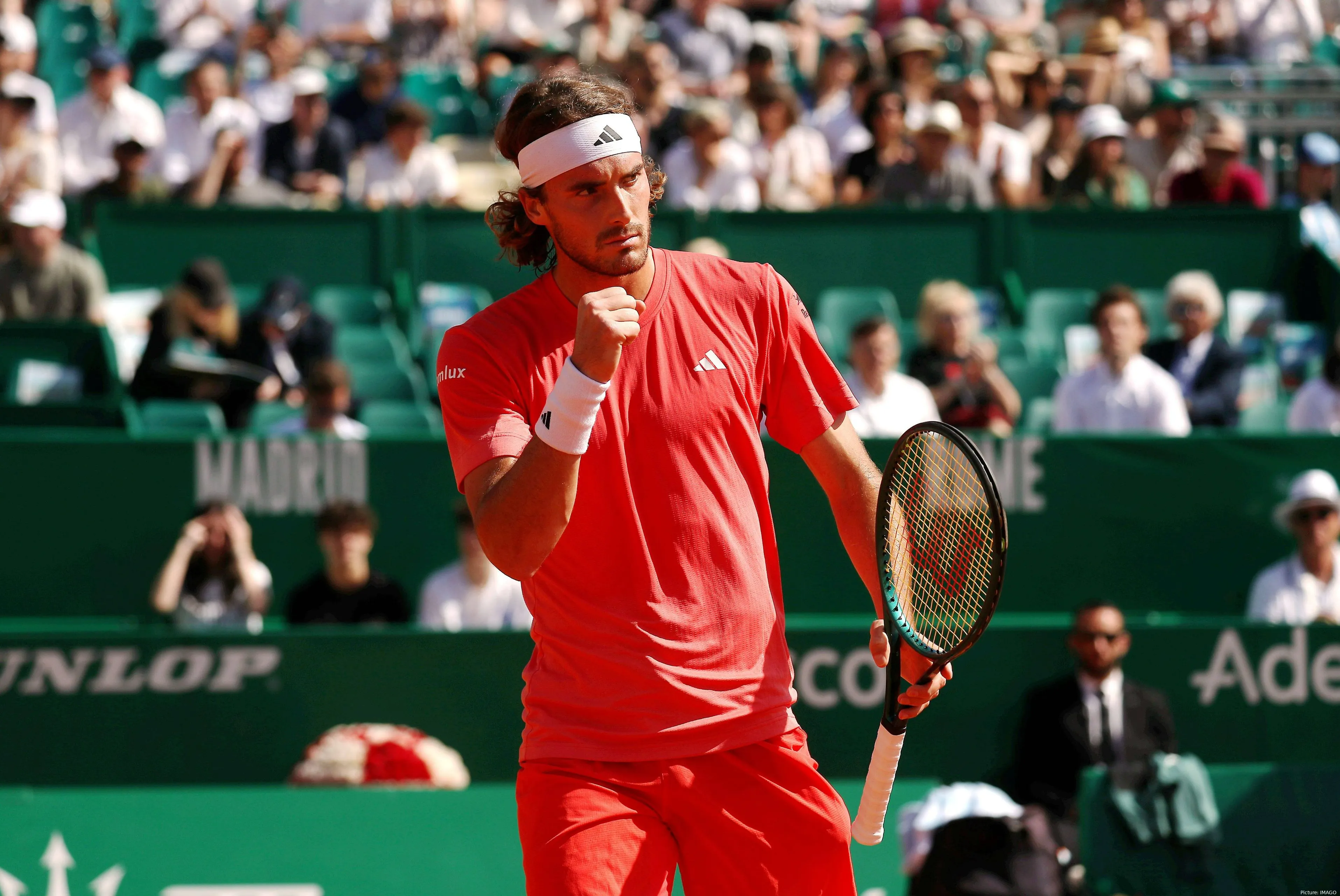 Bild Stefanos Tsitsipas, rechte Faust nach Punktgewinn geballt&amp;lt;br&amp;gt;