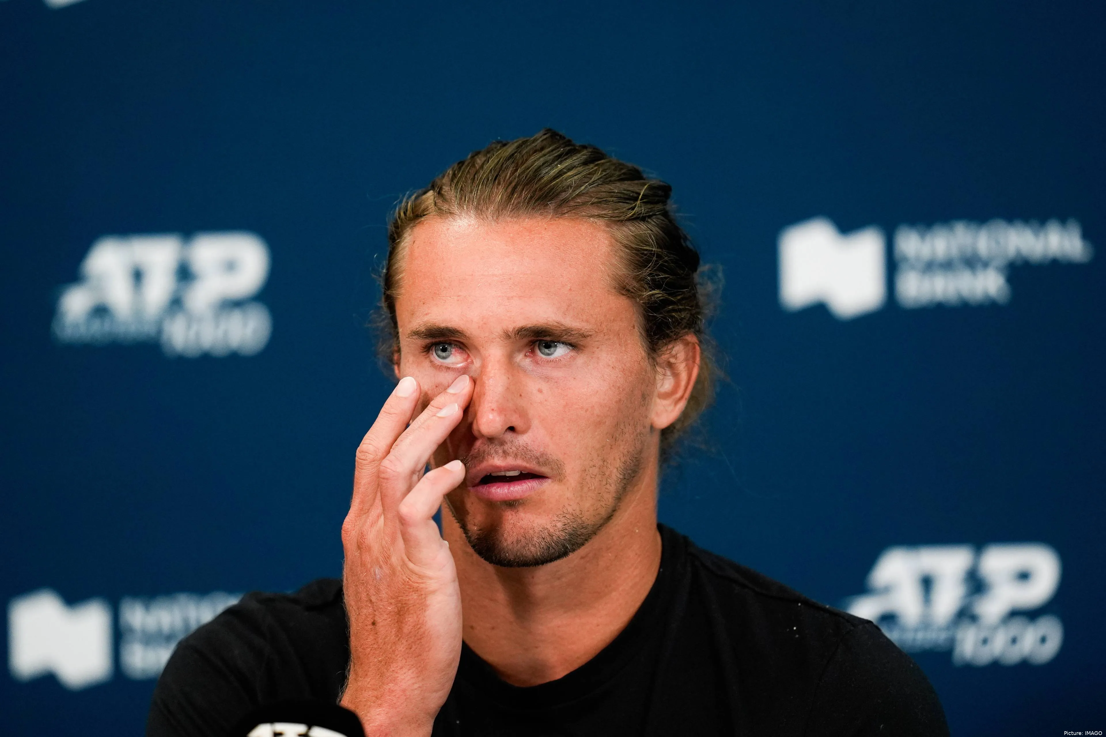 Alexander Zverev answering questions at the Canadian Open