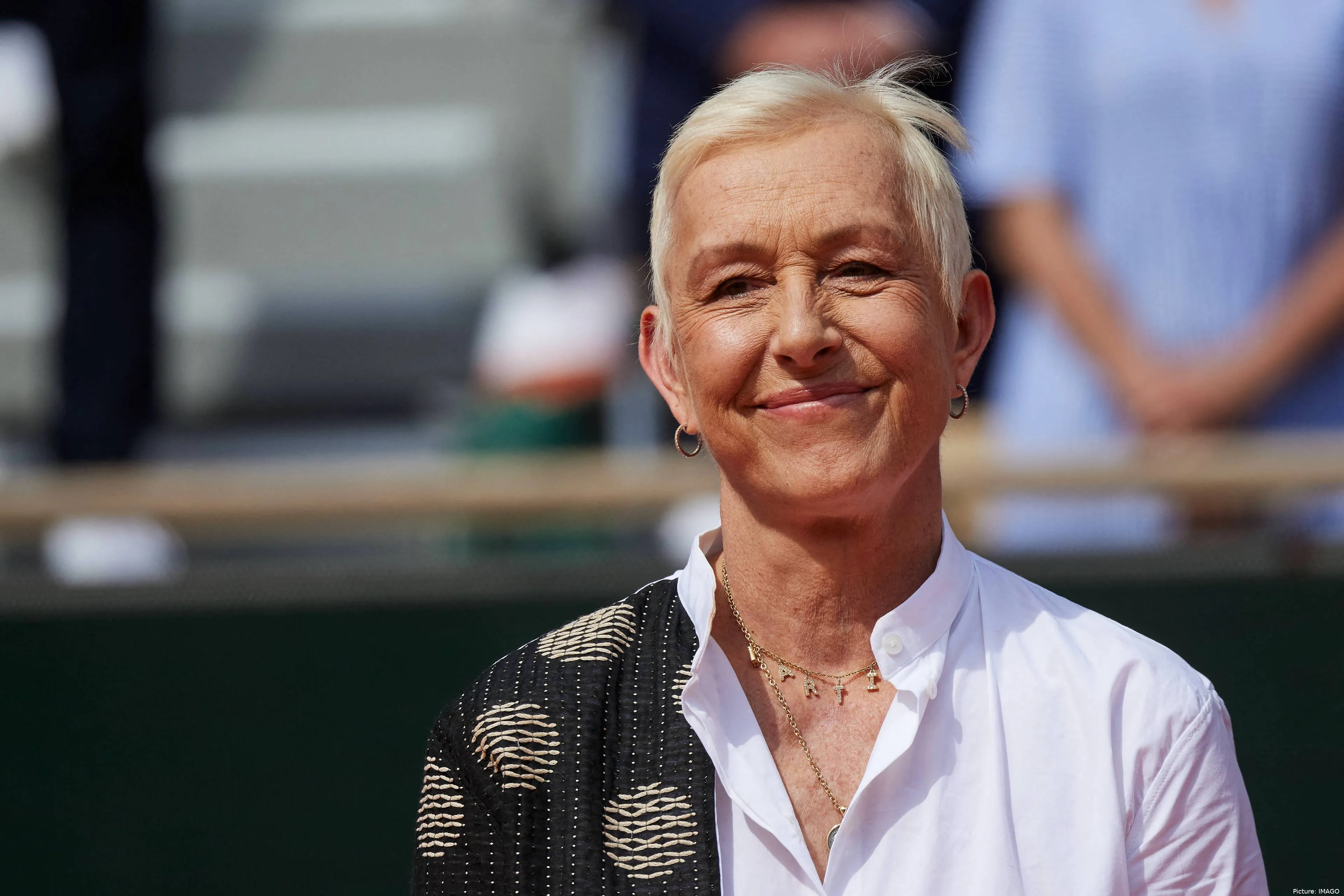 Martina Navratilova smiling