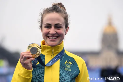 Grace Brown became Olympic time-trial Champion in Paris 2024. @Imago