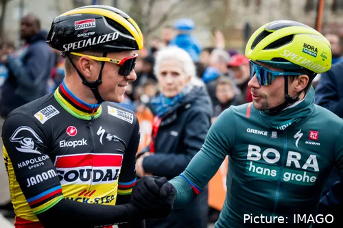 Primož Roglič com Remco Evenepoel