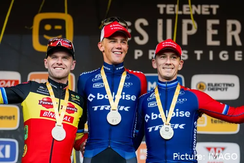 Thibau Nys, Eli Iserbyt und Lars van der Haar in Overijse