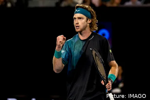 Andrey Rublev en el Open de Australia 2024.