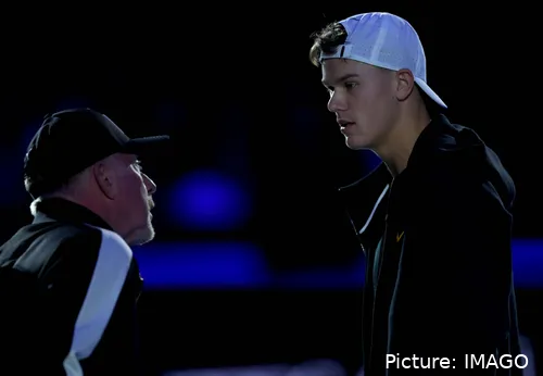 Holger Rune and former coach Boris Becker.
