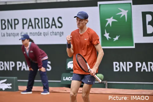Jannik Sinner en Roland Garros.
