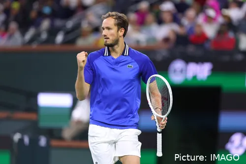 Daniil Medvedev en Indian Wells 2024.
