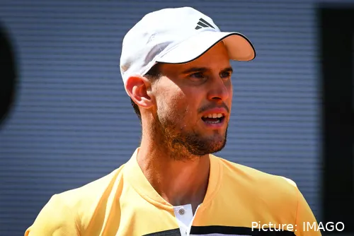 Dominic Thiem en el Abierto de Francia.
