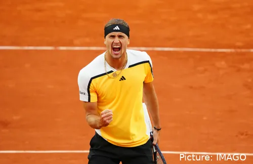 Alexander Zverev en el Abierto de Francia.