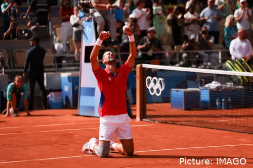 Novak Djokovic wins a golden medal at the Olympic Games 2024