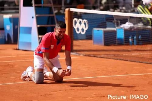 Novak Djokovic after winning Paris 2024 final.