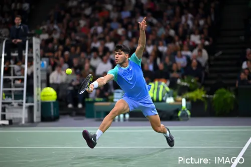 Carlos Alcaraz en el Masters de París 2024.