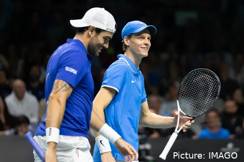 Sinner and Berrettini lead in singles as they did in doubles earlier in the week.