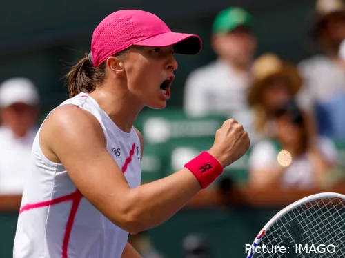 Iga Swiatek en Indian Wells 2024. Derrotó a Maria Sakkari en la final por su segundo título en Tennis Paradise.