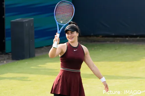 Bianca Andreescu after beating Garland in s'Hertogenbosch