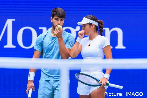 Carlos Alcaraz and Emma Raducanu competed in the US Open mixed doubles together