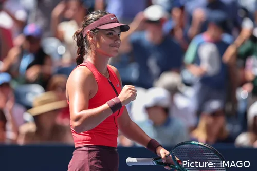 Emma Raducanu competing at the 2025 US Open