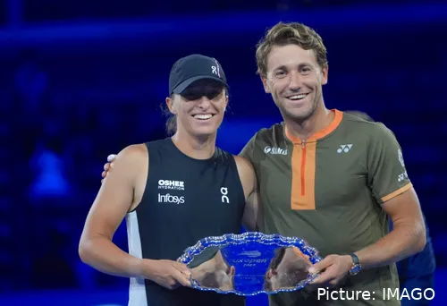 Ruud and Swiatek US Open Mixed Doubles Runner-Ups 2025