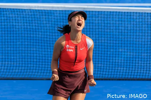 Alexandra Eala nach dem Sieg über Clara Tauson bei den US Open 2025
