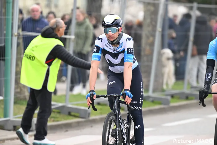 Davide Formolo, compitiendo con Movistar Team en la temporada 2025