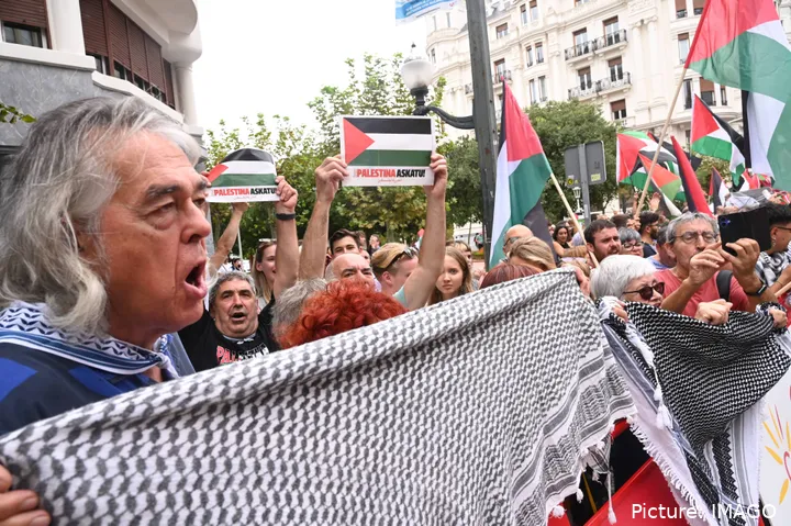 Las protestas pro-Palestina en Bilbao durante la 11ª etapa de la Vuelta a España 2025