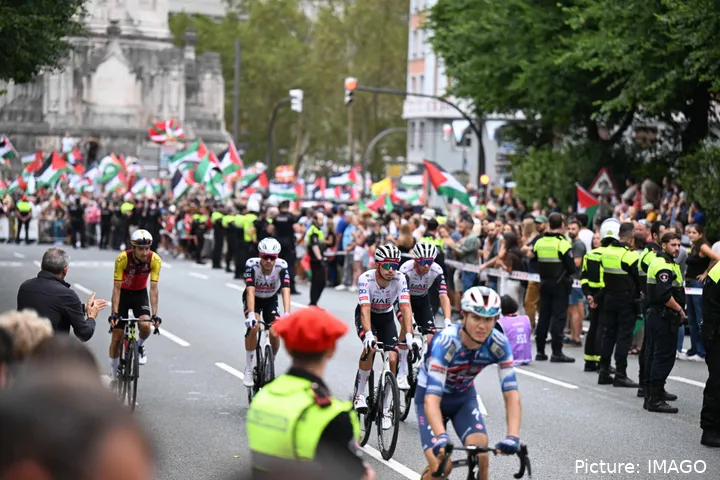 Numerosas protestas propalestinas en La Vuelta.