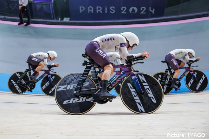USA's team during the team pursuit. @Sirotti