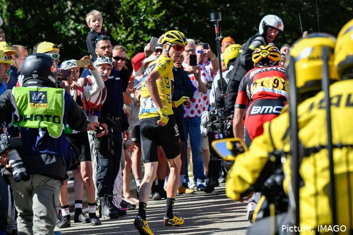 Froome has had all of the memorable moments of his career with Team Sky, such as&nbsp; the infamous 2016 Mont Ventoux run. @Imago