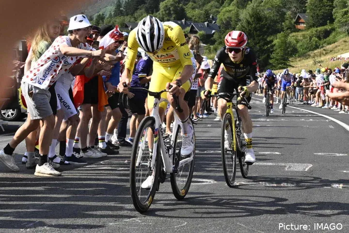 Jonas Vingegaard y Tadej Pogacar en el Tour de Francia
