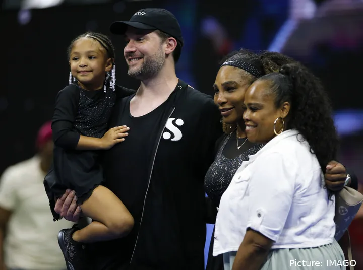 Serena Williams with daughter