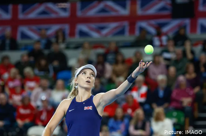 Katie Boulter en acción