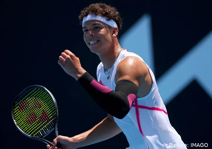 Ben Shelton en el Open de Australia 2024.