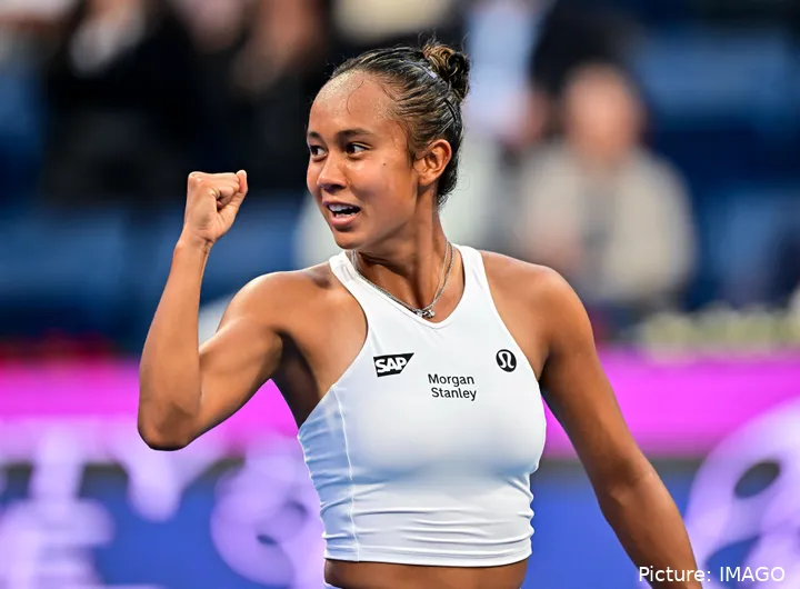 Leylah Fernandez en el Abierto de Doha 2024.