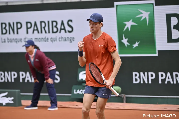 Jannik Sinner en Roland Garros.