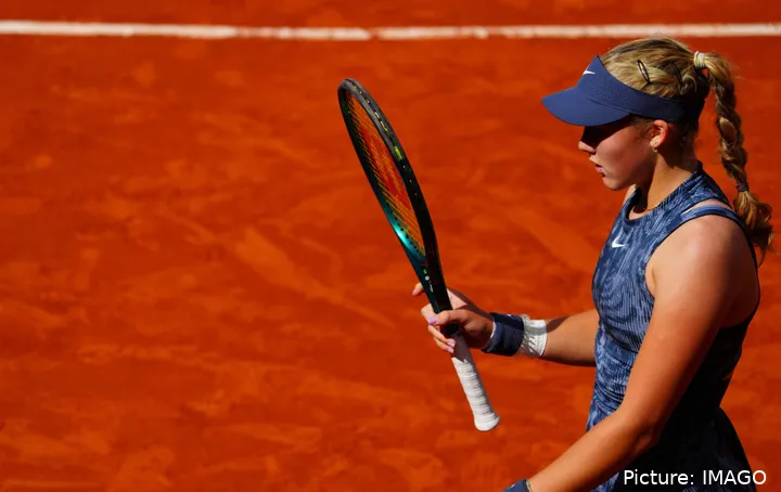 Mirra Andreeva (pictured) reached a maiden French Open semi-final.