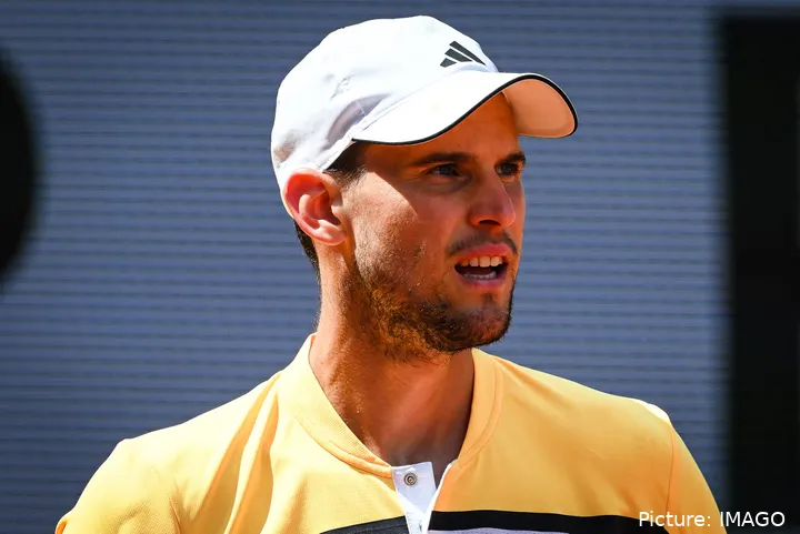 Dominic Thiem en el Abierto de Francia.