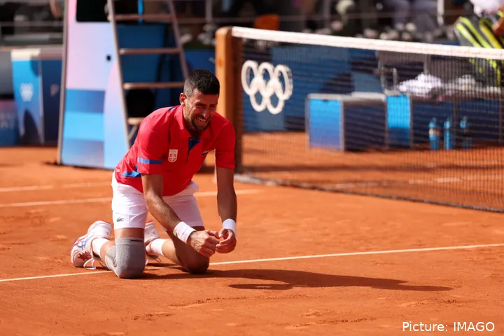 Novak Djokovic after winning Paris 2024 final.