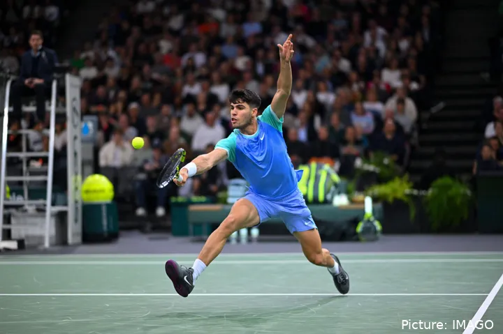 Carlos Alcaraz en el Masters de París 2024.