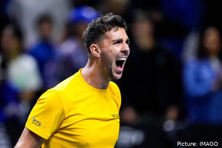 Thanasi Kokkinakis cheering passionately