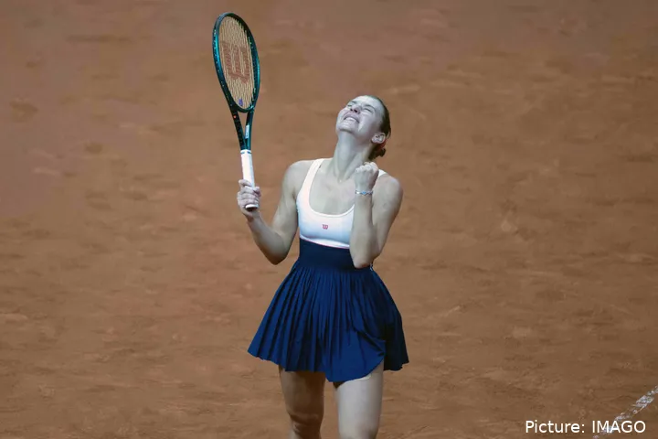 Marta Kostyuk en el Open de Stuttgart 2024.
