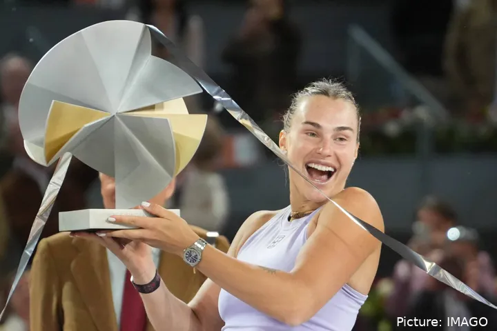 Sabalenka won her third Madrid Open title after beating Coco Gauff in the final.