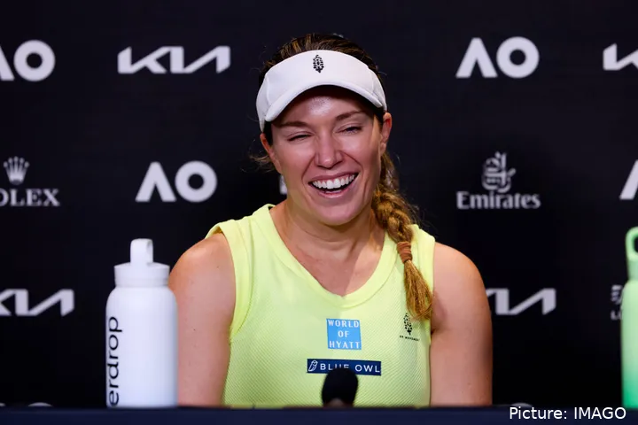 Danielle Collins in Melbourne.