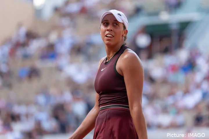 Madison Keys on the court