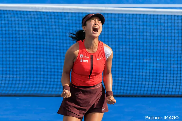 Alexandra Eala after defeating Clara Tauson at 2025 US Open