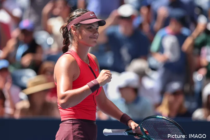 Emma Raducanu competing at the 2025 US Open