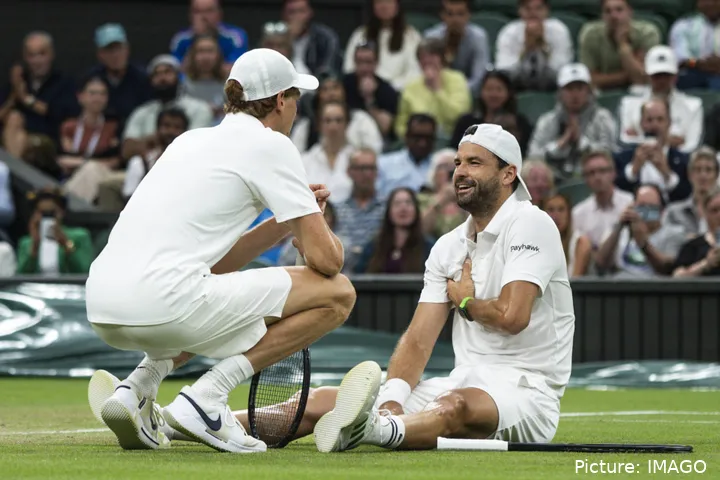 Grigor Dimitrov foi forçado a retirar-se em Wimbledon